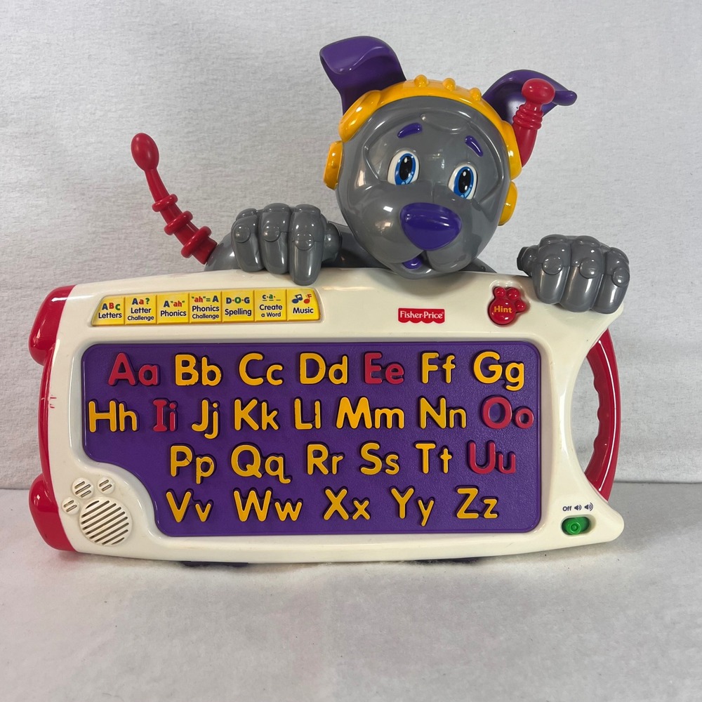 Fisher Price AlphaPup Learning Toy Dog Alphabet Letters Music Works Read Descrip
